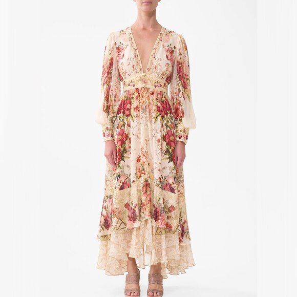 CAMILLA Meet me at the majestic long button front dress - Picture 1 of 14